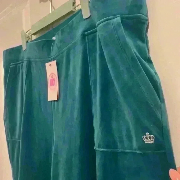 Juicy Couture Womens Plus Hoodie w Mid Rise Velour Pant Set NWT Y2K style 2X - Picture 10 of 14